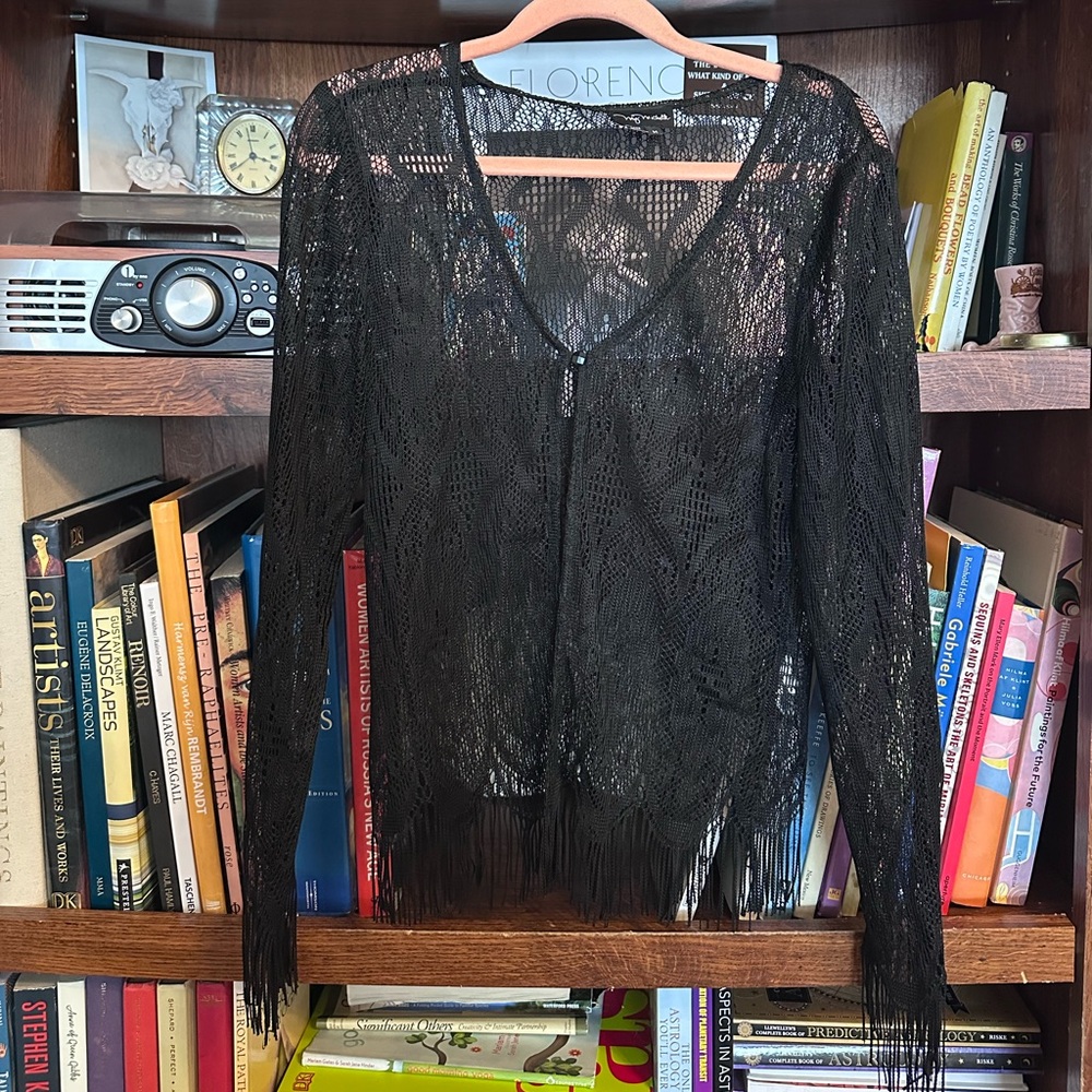 Witchy Lace Layering Top with Fringe